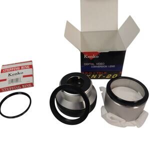 Vintage Kenko KNT-20 Digital Convertion Video Camera Lens w Stepping Ring